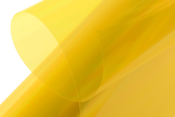 Bügelfolie transparent gelb 2m-Rolle
