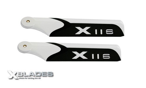 Heckrotorblätter 116mm X-Blades CFK