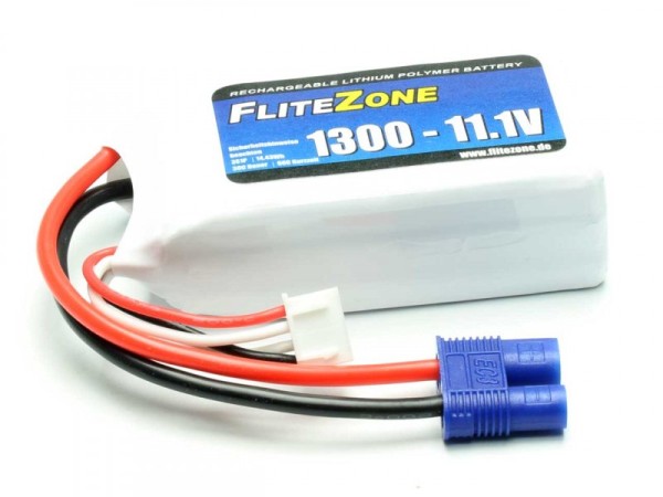 Lipo 11,1/1300/30C EC3 FliteZone
