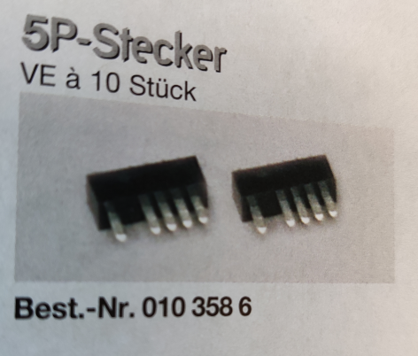 Stecker 5-Pol schwarz (1Stk)