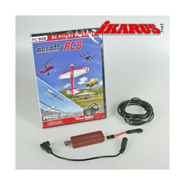 Aerofly RC8 DVD mit IF+Adapter Futaba