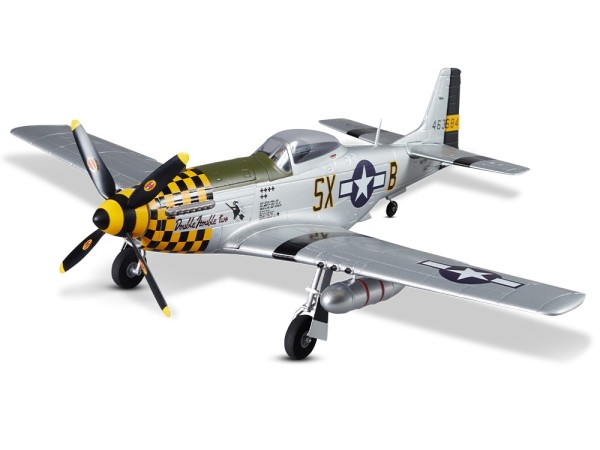 P-51D Mustang Warbird PNP gelb - 75cm