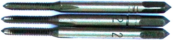 Gewindebohrer 2,0 mm vor-mittel-feinschneider