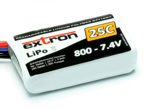 LiPo 7,4V/850Mah 25C | 50C Extron