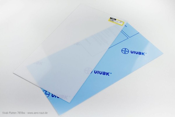 VIVAK PET Platte transparent 500x250x1,5mm