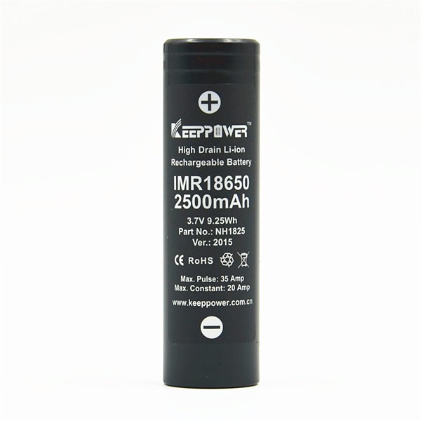 KeepPower IMR18650 - LiIon 3,6-3,7V - 2500mah 20A