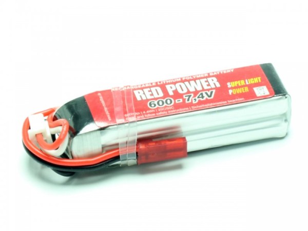 Lipo 7,4/600 25/C Red Power SLP