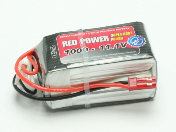 Lipo 11,1/1000/25C MPX Red Power SLP